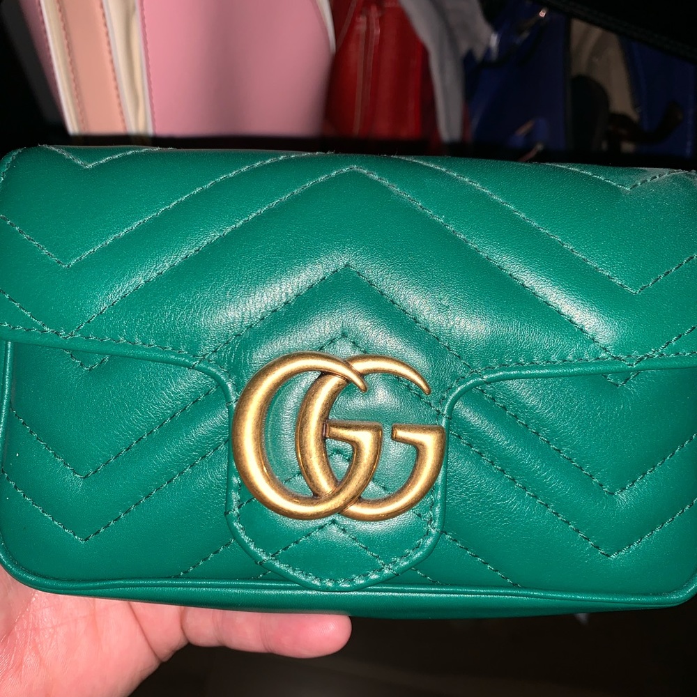 Gucci Green  Matelasse Supermini